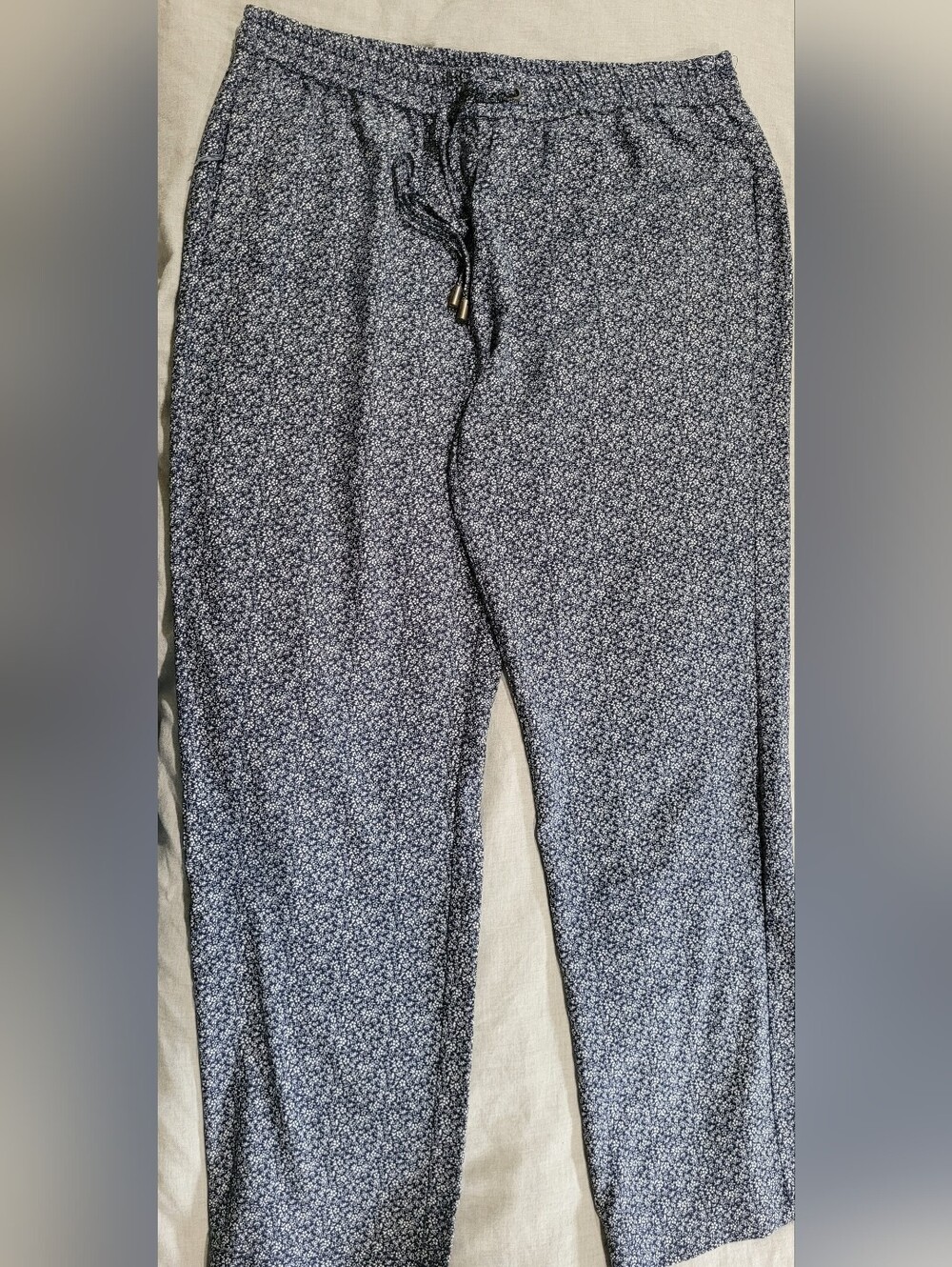 MICHAEL KORS Navy Micro-Print Casual Jogger STYLE Pants